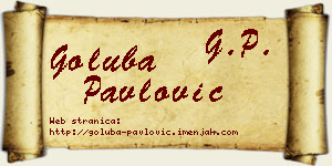 Goluba Pavlović vizit kartica